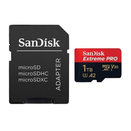 Карта пам'яті SanDisk 1 TB microSDXC UHS-I U3 Extreme Pro+SD Adapter (SDSQXCD-1T00-GN6MA)