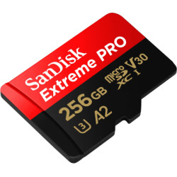 Карта пам'яті SanDisk 256 GB microSDXC UHS-I U3 Extreme Pro+SD Adapter (SDSQXCD-256G-GN6MA)