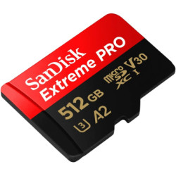 Карта пам'яті SanDisk 512 GB microSDXC UHS-I U3 Extreme Pro+SD Adapter (SDSQXCD-512G-GN6MA)
