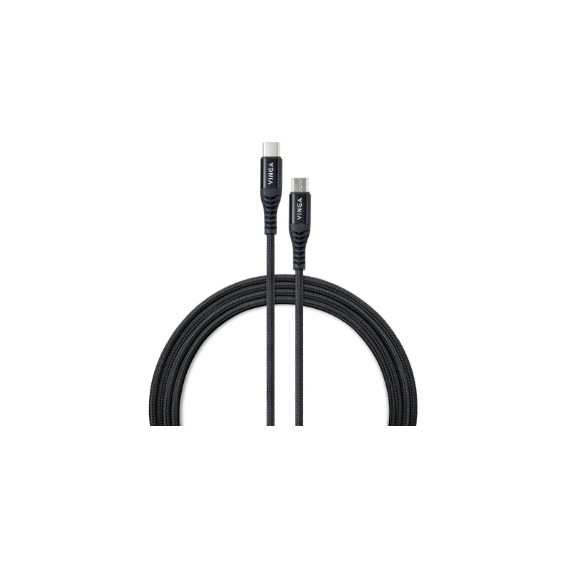 Дата кабель USB-C to USB-C 1.0m 60W Nylon Vinga (VCDCCCM331)