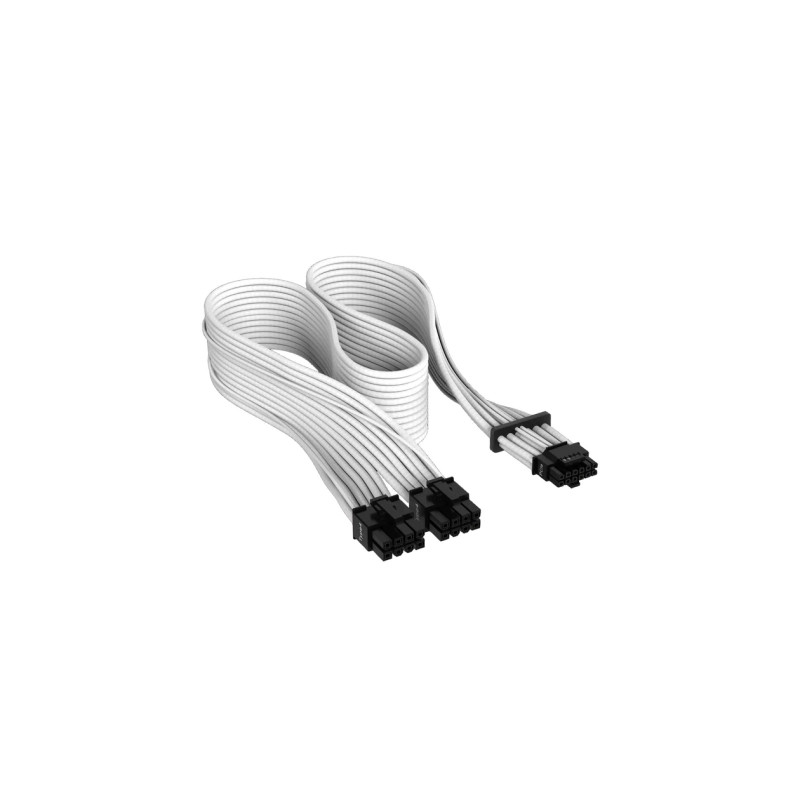 Кабель живлення video power 12+4pin PCIe Gen 5 12VHPWR 600W white Corsair (CP-8920332)