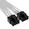 Кабель живлення video power 12+4pin PCIe Gen 5 12VHPWR 600W white Corsair (CP-8920332)