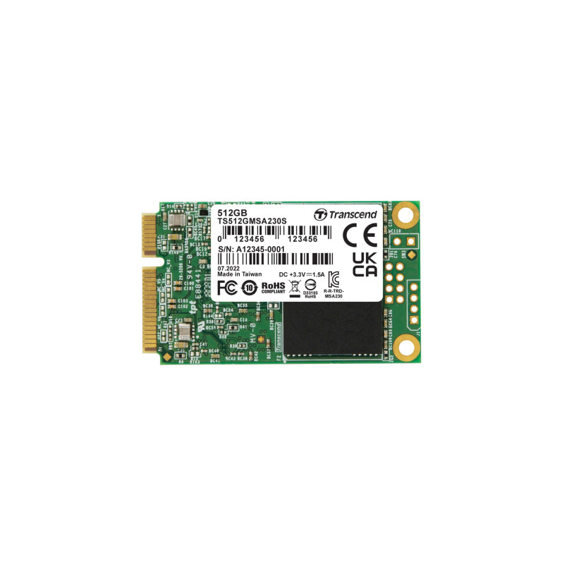 Накопичувач SSD mSATA 512GB Transcend (TS512GMSA230S)