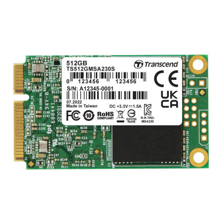 Накопичувач SSD mSATA 512GB Transcend (TS512GMSA230S)