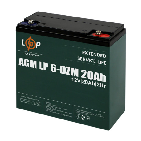 Батарея до ДБЖ LogicPower 12V 20Ah LP-6-DZM-20 (5438)