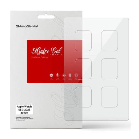 Плівка захисна Armorstandart hydrogel Apple Watch SE 3 2025 40mm 6 pcs (ARM88735)