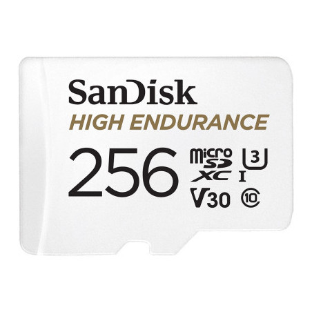 Карта пам'яті SanDisk 256GB microSD class 10 UHS-I U3 V30 High Endurance (SDSQQNR-256G-GN6IA)