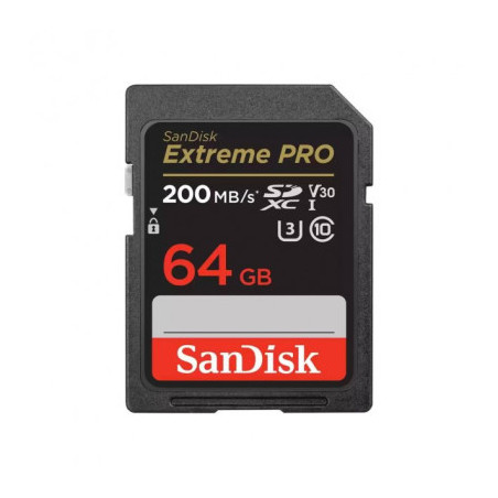 Карта пам'яті SanDisk 64GB SD class 10 UHS-I U3 V30 Extreme PRO (SDSDXXU-064G-GN4IN)
