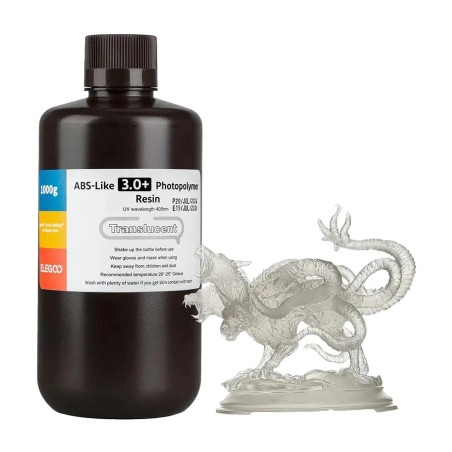 Фотополімерна смола ELEGOO Resin, ABS-like 3.0 plus 1кг, semitransparent (50.103.0212)