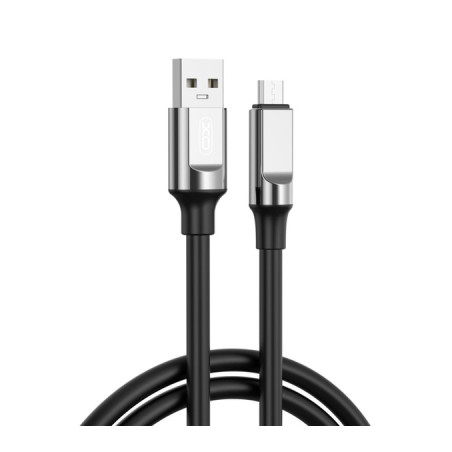 Дата кабель USB 2.0 AM to Micro 5P 1.0m 6A silicone black XO (NB251_M_Black)