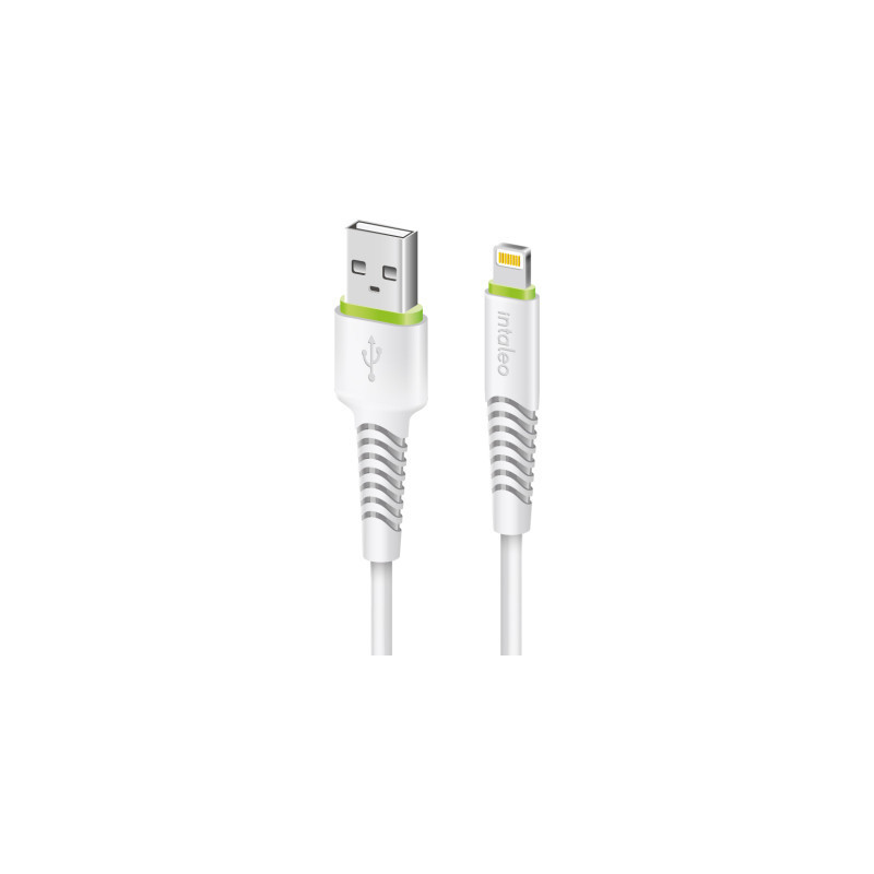 Дата кабель USB 2.0 AM to Lightning 2.0m CBFLEXL2 white Intaleo (1283126521416)