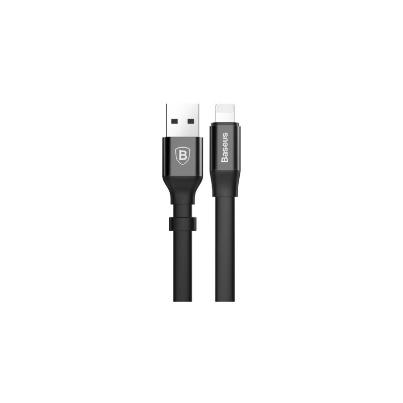 Дата кабель USB 2.0 AM to Lightning 0.23m 2A black Baseus (CALMBJ-B01)