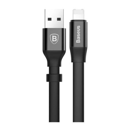 Дата кабель USB 2.0 AM to Lightning 0.23m 2A black Baseus (CALMBJ-B01)
