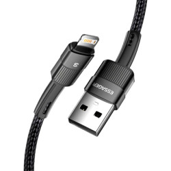 Дата кабель USB 2.0 AM to Lightning 2.0m 2.4A black Essager (EXCL-XCA01)
