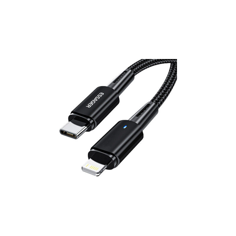 Дата кабель USB-C to Lightning 0.5m 20W black Essager (EXCTL-CGB01)