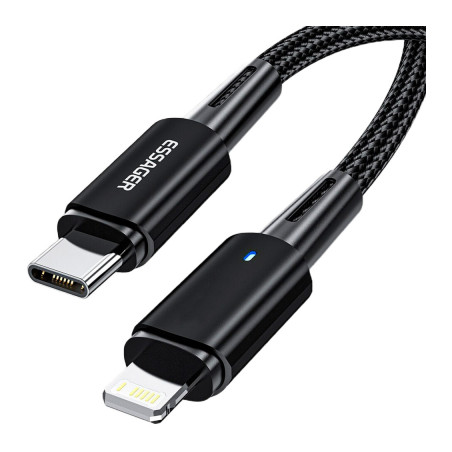 Дата кабель USB-C to Lightning 0.5m 20W black Essager (EXCTL-CGB01)