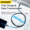 Дата кабель USB-C to Lightning 0.5m 20W black Essager (EXCTL-CGB01)