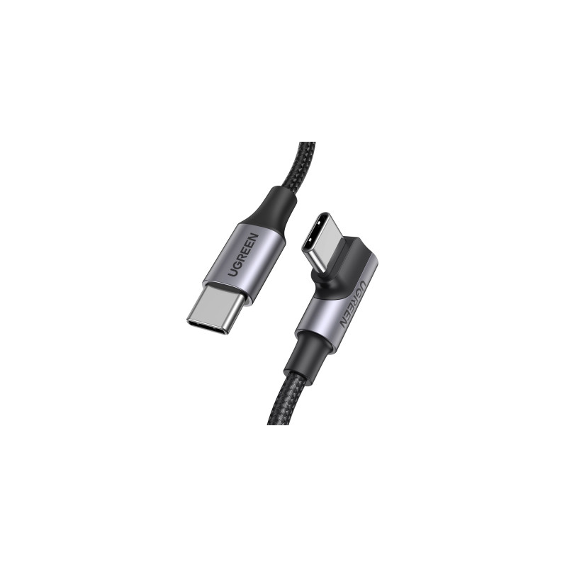 Дата кабель USB-C 2.0 to USB-C 3.0m 90° corner US334 black Ugreen (20583)