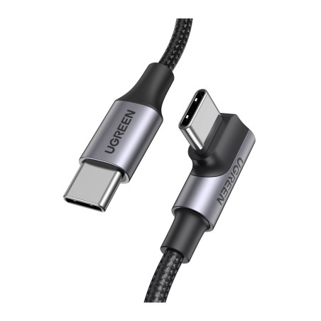 Дата кабель USB-C 2.0 to USB-C 3.0m 90° corner US334 black Ugreen (20583)