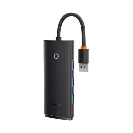 Концентратор Baseus USB 3.0 to 4xUSB 3.0 0.25m black (WKQX030001)