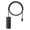 Концентратор Baseus USB-C to 4xUSB 3.0 1.0m black (WKQX030401)