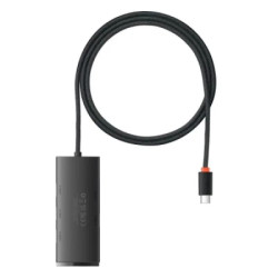Концентратор Baseus USB-C to 4xUSB 3.0 1.0m black (WKQX030401)