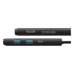 Концентратор Baseus USB-C 6-in-1 HDMI + 2xUSB 3.0 + PD + SD/TF black (WKQX050101)