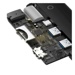 Концентратор Baseus USB-C 6-in-1 HDMI + 2xUSB 3.0 + PD + SD/TF black (WKQX050101)