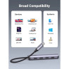 Концентратор Ugreen USB-C to 4xUSB 3.0 + HDMI CM417 gray (20197)