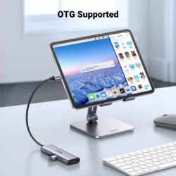 Концентратор Ugreen USB-C to HDMI + 3xUSB 3.0 + PD CM511 gray (15596)