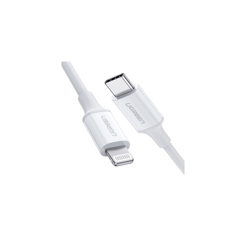 Дата кабель USB-C to Lightning 2.0m US1713A Nickel Plating ABS Shell White Ugreen (60749)