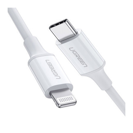 Дата кабель USB-C to Lightning 2.0m US1713A Nickel Plating ABS Shell White Ugreen (60749)