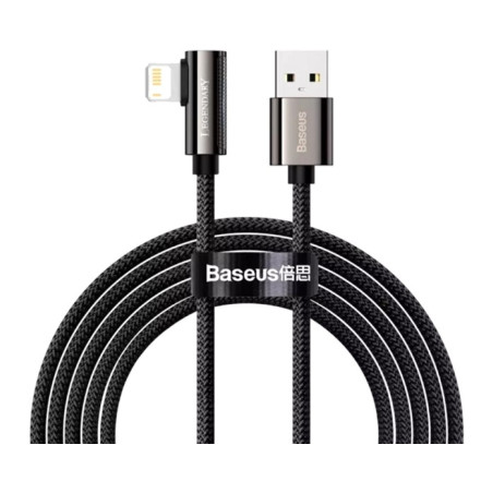 Дата кабель USB 2.0 AM to Lightning 1.0m CALCS 2.4A 90 Legend Series Elbow Black Baseus (CALCS-01)