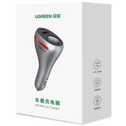 Зарядний пристрій Ugreen USBC PD20W + USB QC3.0 silver (60712)