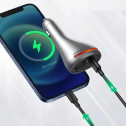 Зарядний пристрій Ugreen USBC PD20W + USB QC3.0 silver (60712)