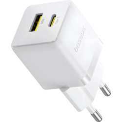 Зарядний пристрій Baseus 1xUSB-C 20W + 1xUSB white + cable USB-C to USB-C 60W 1.0m (P10111608213-01)