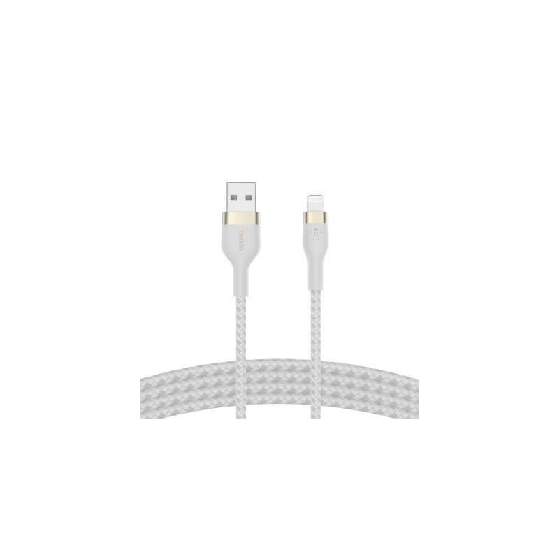 Дата кабель USB 2.0 AM to Lightning 1.0m white Belkin (CAA010BT1MWH)