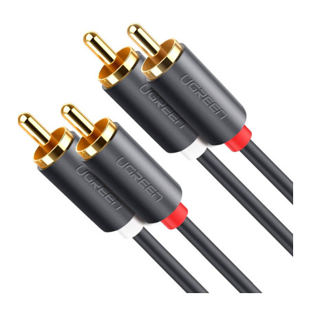 Кабель мультимедійний 2xRCA M to 2xRCA M 3.0m AV104 black Ugreen (10519)