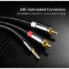 Кабель мультимедійний 3.5mm M to 2xRCA M 5.0m AV116 black Ugreen (10591)