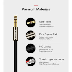 Кабель мультимедійний 3.5mm M to 2xRCA M 5.0m AV116 black Ugreen (10591)