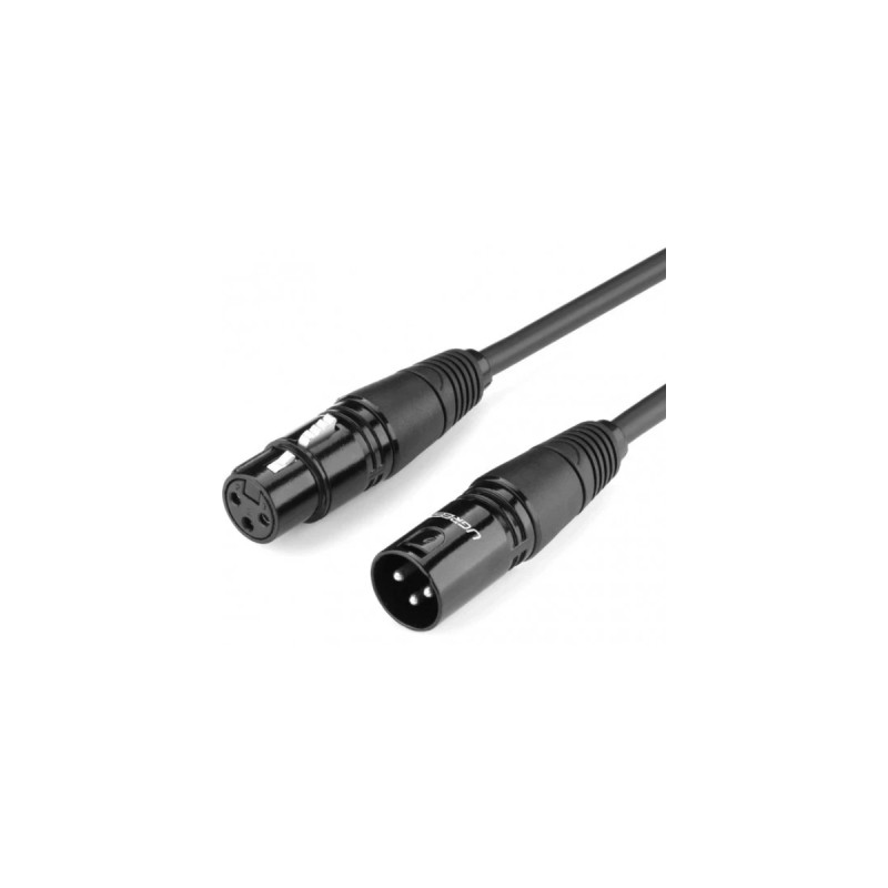 Кабель мультимедійний XLR M to XLR F 2.0m AV130 black Ugreen (20710)