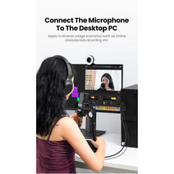 Кабель мультимедійний 3.5mm M to XLR F 1.0m AV182 black Ugreen (20763)