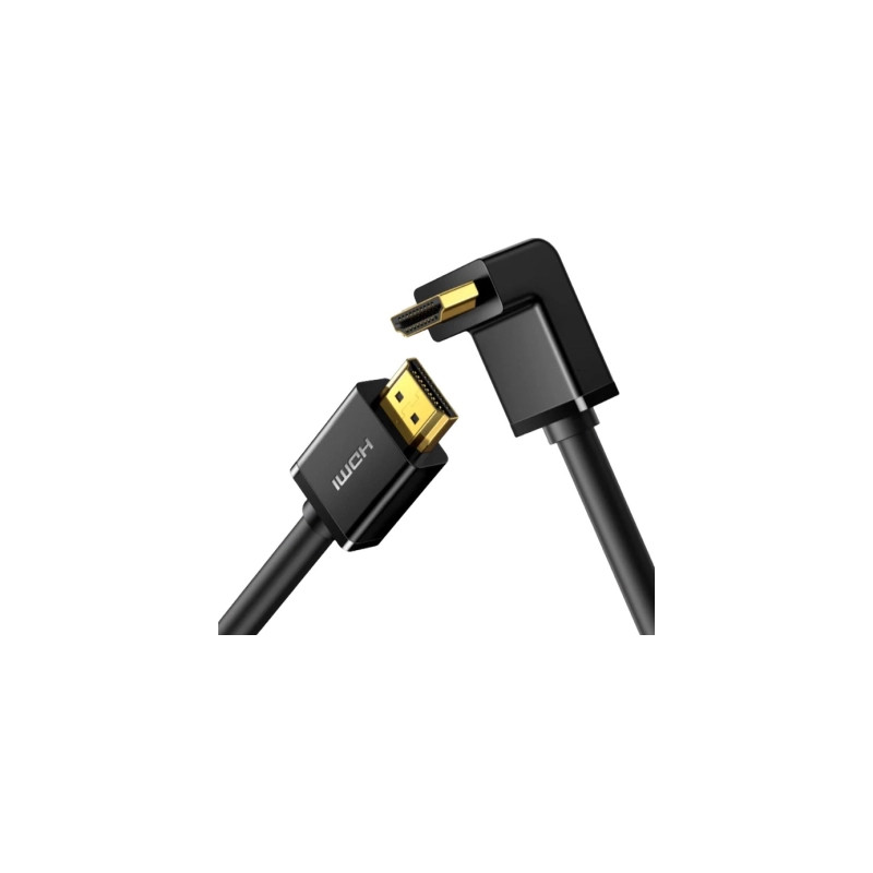 Кабель мультимедійний HDMI M to HDMI M 1.0m 90° corner HD103 black Ugreen (10172)