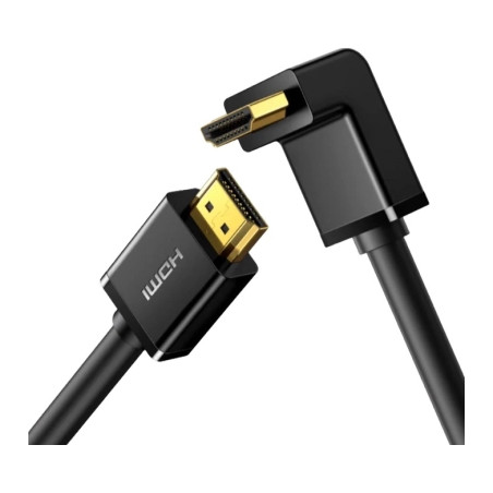 Кабель мультимедійний HDMI M to HDMI M 1.0m 90° corner HD103 black Ugreen (10172)