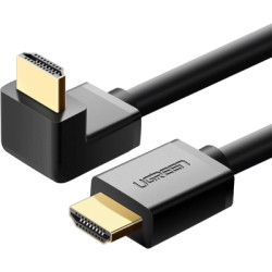 Кабель мультимедійний HDMI M to HDMI M 1.0m 90° corner HD103 black Ugreen (10172)