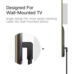 Кабель мультимедійний HDMI M to HDMI M 1.0m 90° corner HD103 black Ugreen (10172)