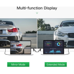 Кабель мультимедійний HDMI M to HDMI M 1.0m 90° corner HD103 black Ugreen (10172)