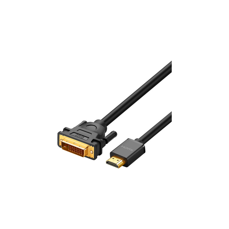 Кабель мультимедійний HDMI M to DVI M 1.5m HD106 black Ugreen (11150)