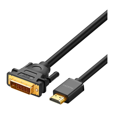 Кабель мультимедійний HDMI M to DVI M 1.5m HD106 black Ugreen (11150)