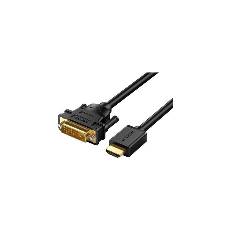 Кабель мультимедійний HDMI M to DVI M 2.0m HD106 black Ugreen (10135)